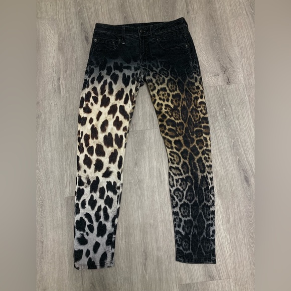 R13 Boy skinny leopard jeans. SIZE 25 - Picture 8 of 13